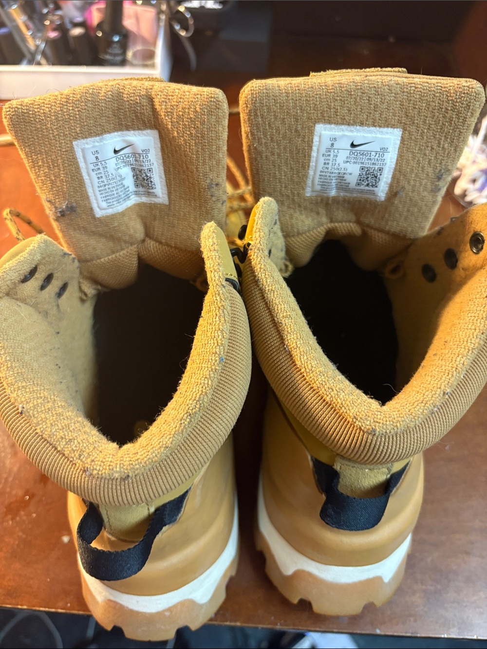 Nike Women's Wheat Tan Lace-Up Hiking Boots